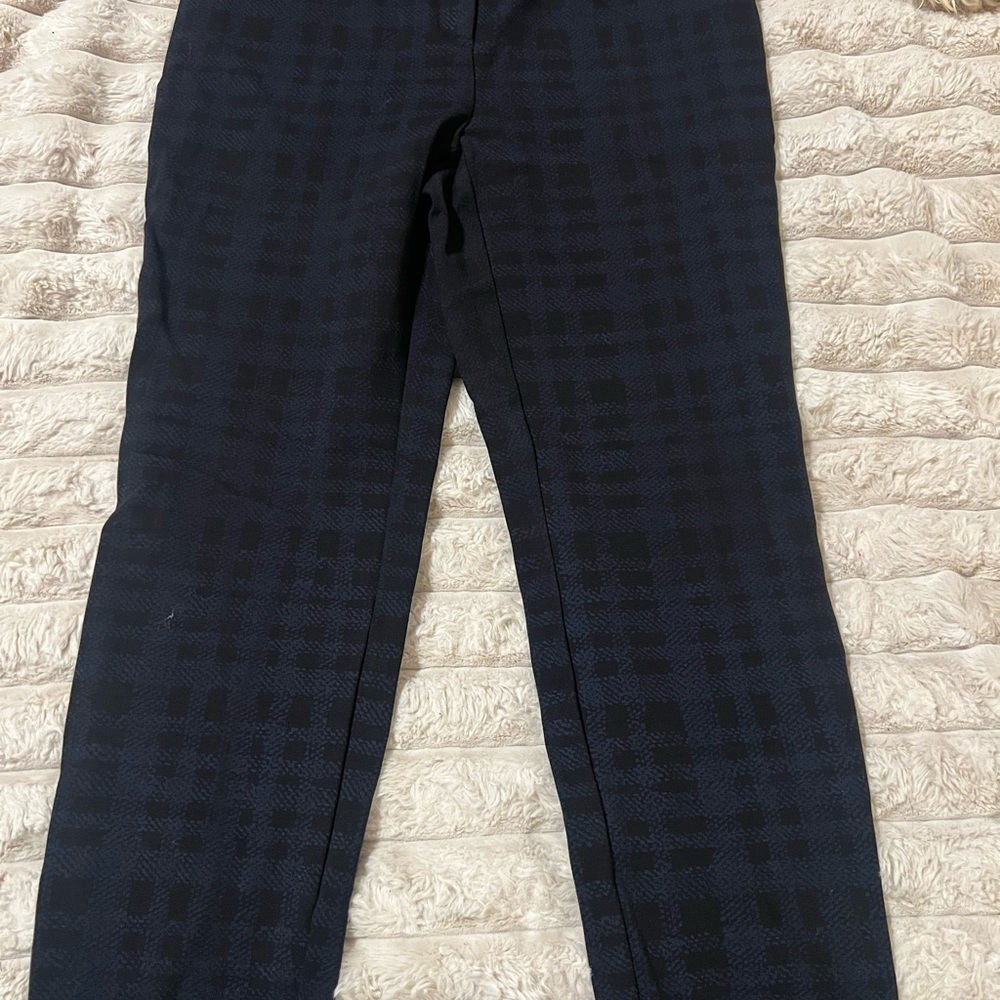 Alfani Women's Navy Checkered Cropped Pants